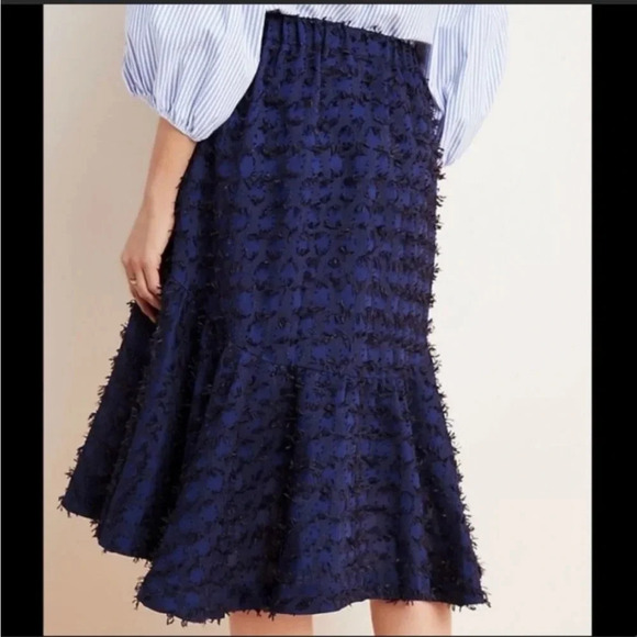 Anthropologie Maeve Miranda textured midi skirt sz xs - Picture 2 of 8